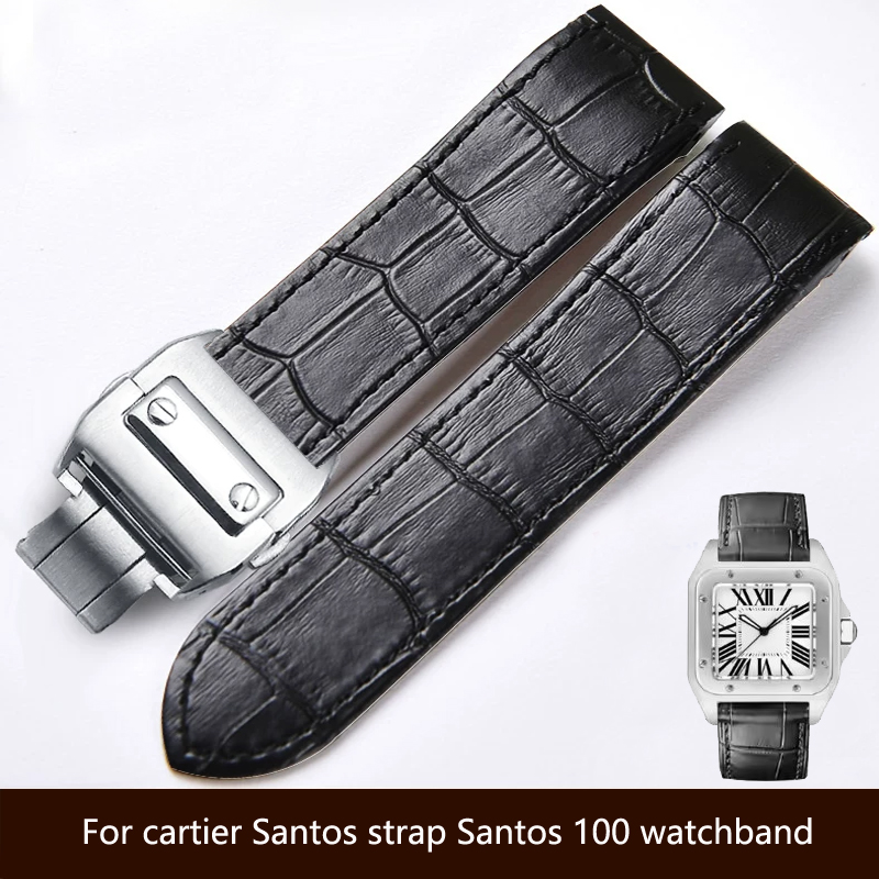 Cartier Watch Santos - Wysokiej jakości, wykonana z prawdziwej skóry,