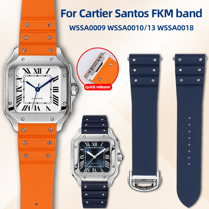 Suede Strap Watch - 19mm 21mm do Cartier Santos WSSA0009