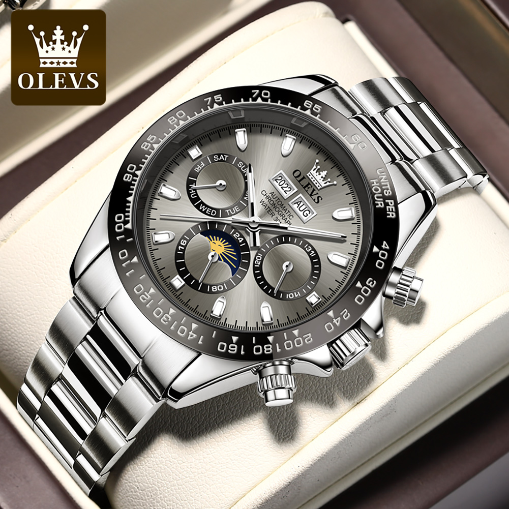 Seiko Watch Presage - OLEVS 6654 luksusowy męski zegarek chronograf
