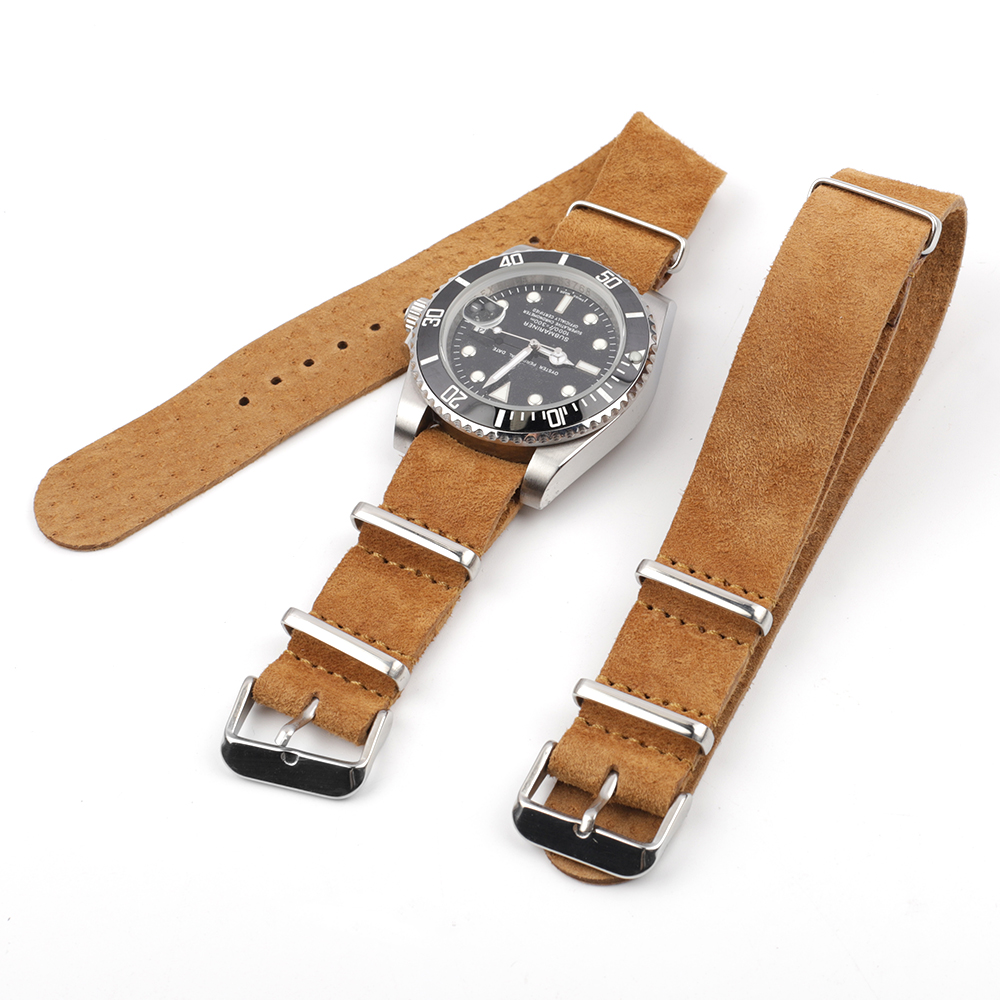 Suede Strap Watch - Miękki pasek do zegarka sportowego z
