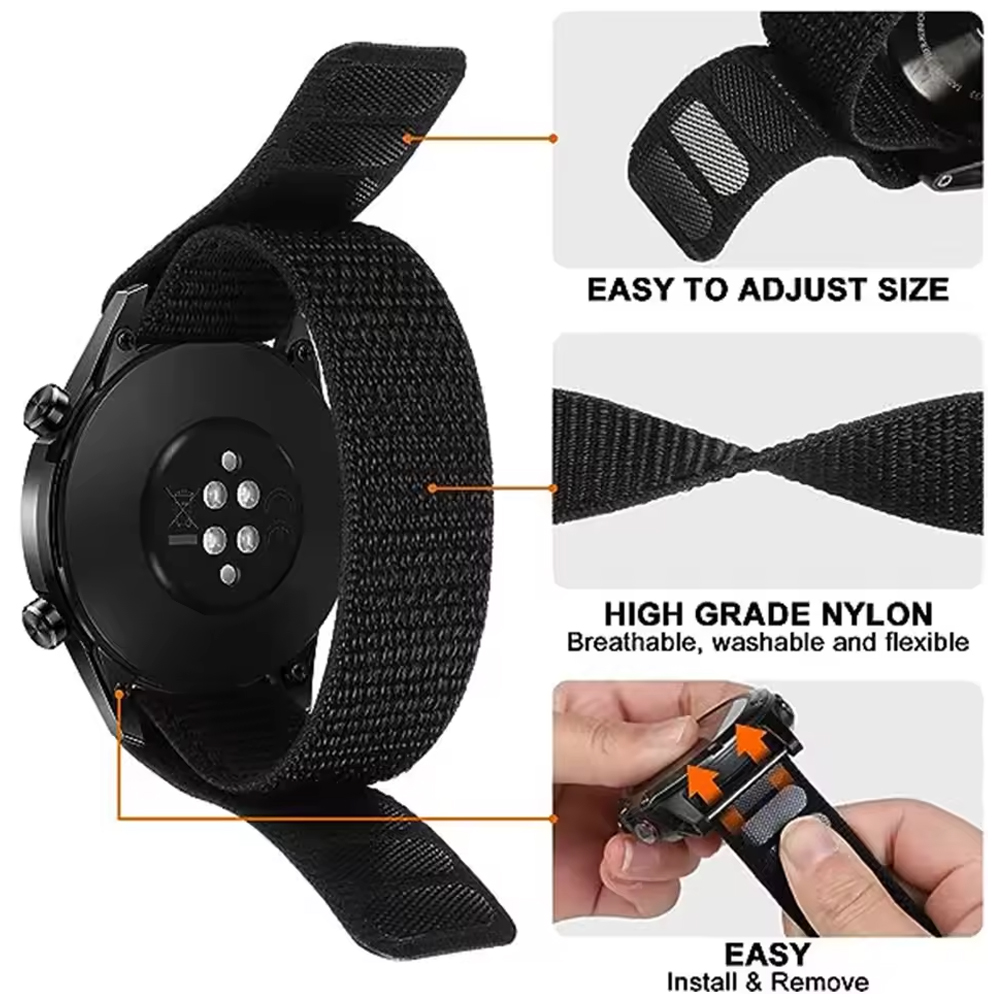 26 22mm Nylonowy pasek do zega – Sport Loop Velcro recenzja i cena