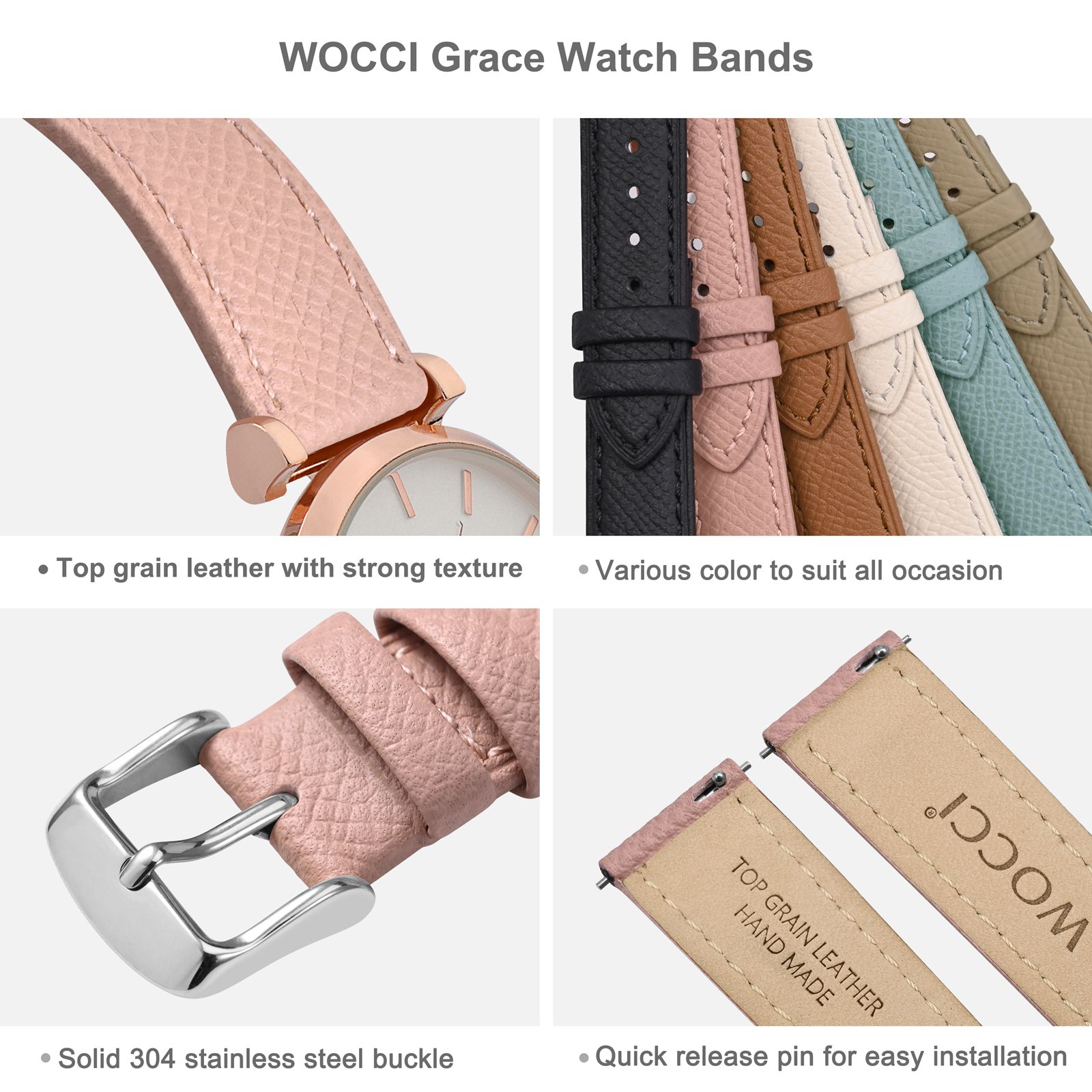WOCCI Top Grain Leather Watch  – Suede Strap Watch recenzja i cena